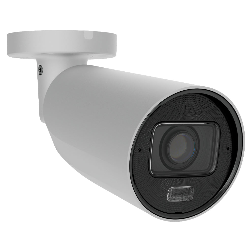 Ajax BulletCam HLVF 8MP λευκή – 4K motorized varifocal 2.8–12mm, hybrid illumination