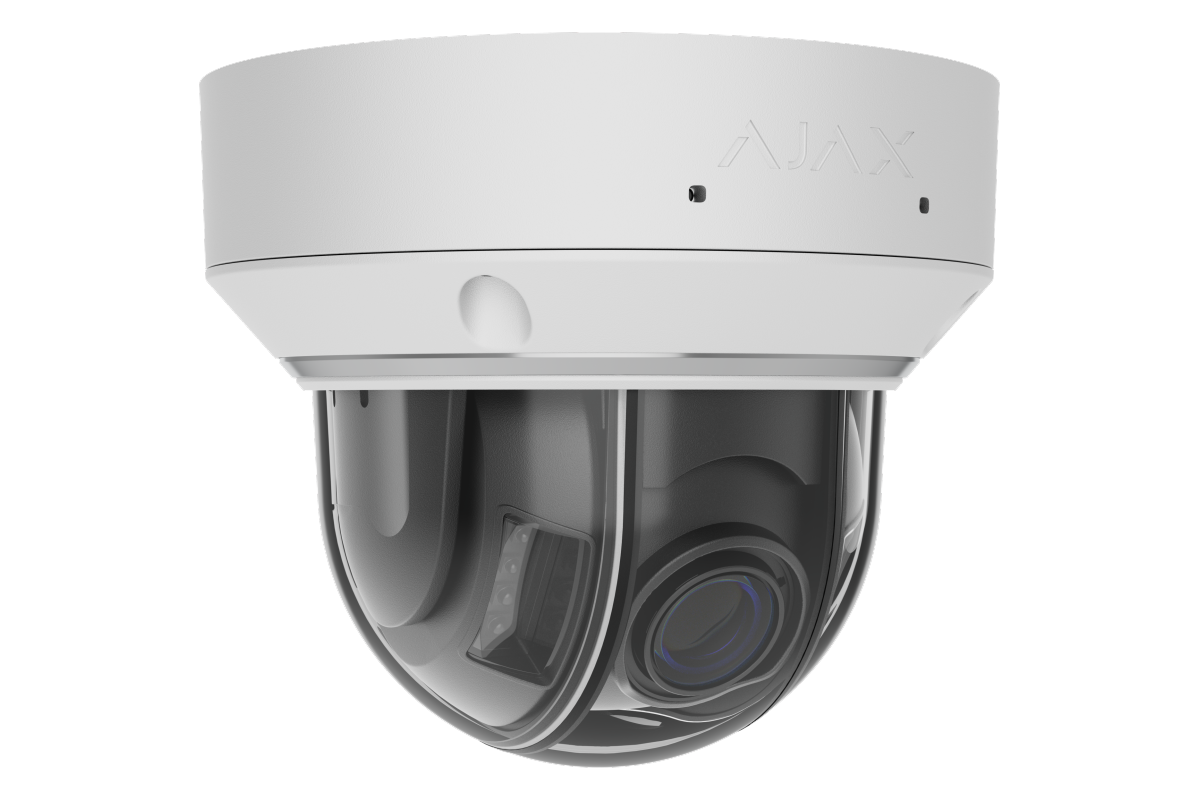 Ajax DomeCam HLVF 8MP 4K λευκή – varifocal IP κάμερα 2.8–12mm με Hybrid Light