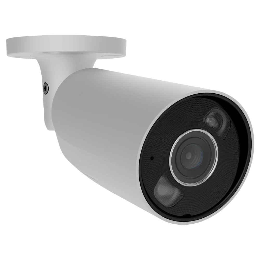 Ajax BulletCam HL λευκή IP κάμερα 8MP 4K με Hybrid Light LED εμπρός