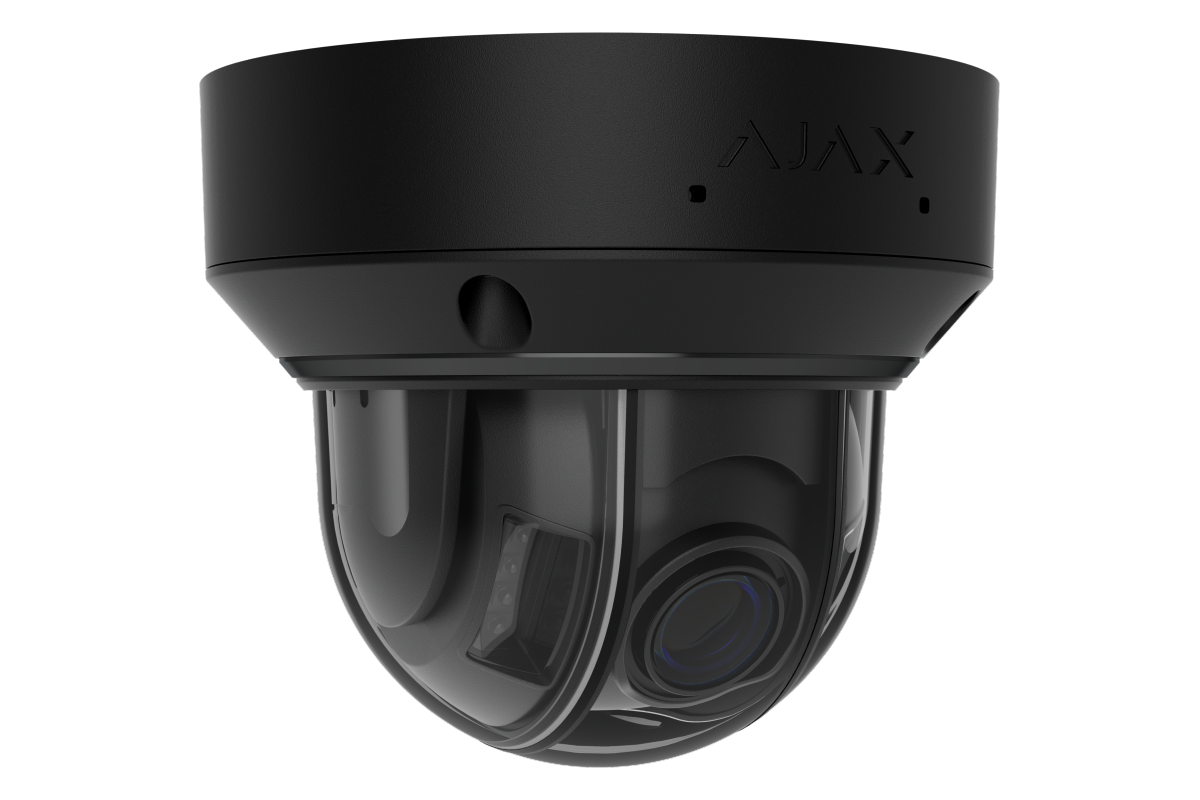 Ajax DomeCam HLVF 5MP μαύρη – varifocal IP κάμερα 2.8–12mm με Hybrid Light