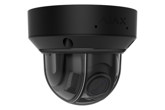 Ajax DomeCam HLVF 8MP 4K μαύρη – varifocal IP κάμερα 2.8–12mm με Hybrid Light