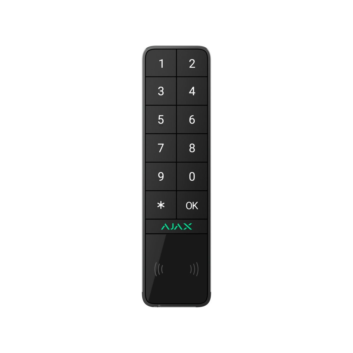Ajax KeyPad Outdoor Jeweller μαύρο ασύρματο πληκτρολόγιο εξωτερικού χώρου