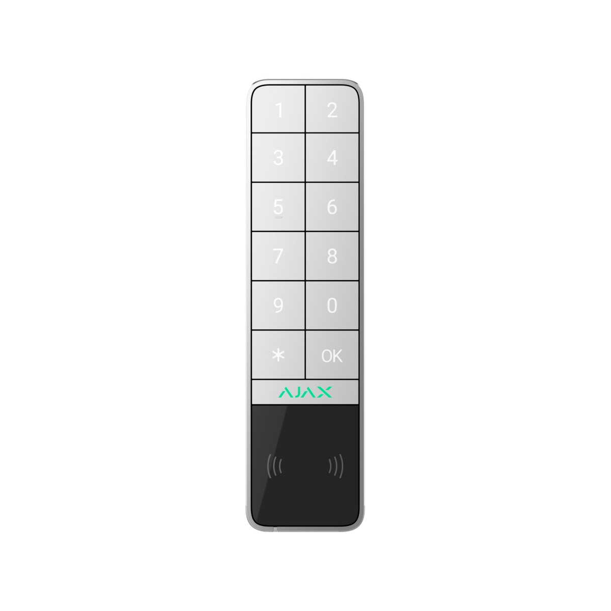 Ajax KeyPad Outdoor Jeweller λευκό ασύρματο πληκτρολόγιο εξωτερικού χώρου