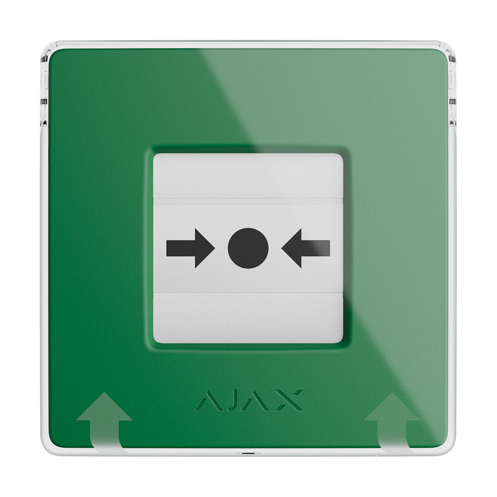 Ajax Manual Call Point Jeweller Πράσινο – ασύρματο επαναφερόμενο κομβίο συναγερμού