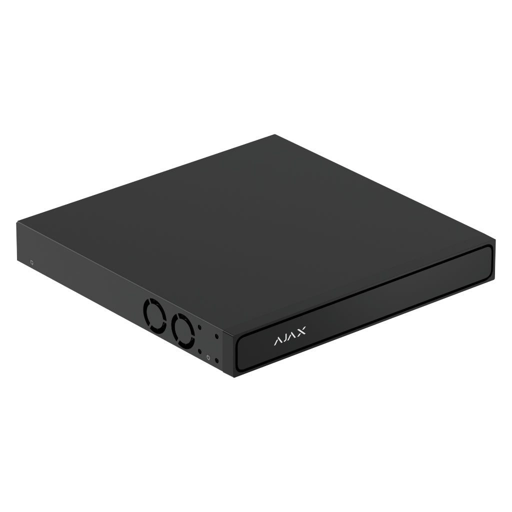 Ajax NVR H2D μαύρο – δικτυακό καταγραφικό 4K HDMI με δύο hot-swap HDD