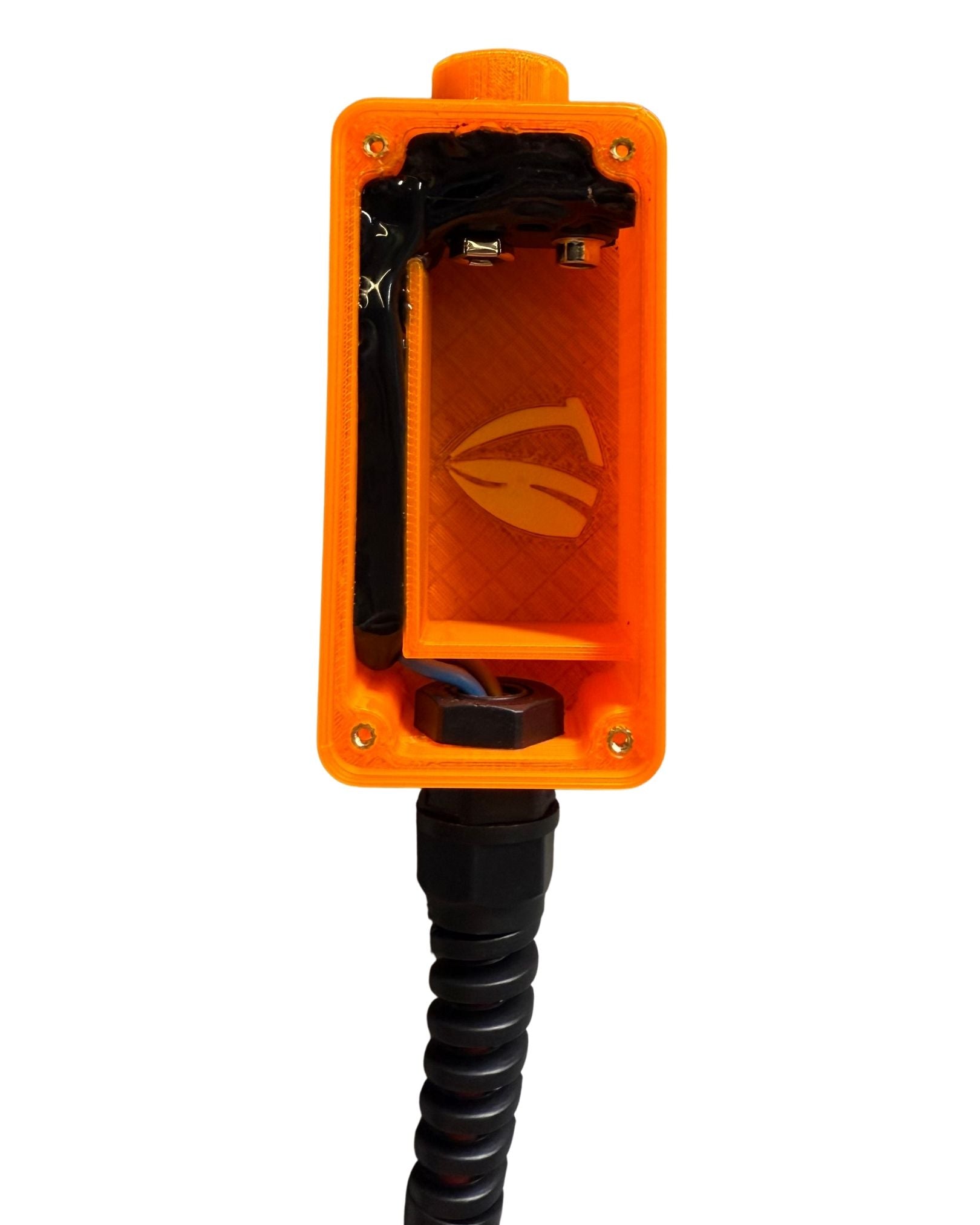 Εσωτερική διάταξη χειροποίητου tester συνέχειας καλωδίων με buzzer και 3D printed κουτί PETG